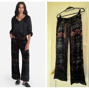 Johnny Was Feza velvet pants size XS